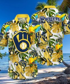 Milwaukee Brewers MLB Floral Full Printed Unisex Hawaiian Shirt