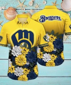 Milwaukee Brewers MLB Flower Hawaii Shirt And Tshirt For Fans