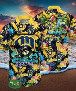 Milwaukee Brewers MLB Hawaiian Shirt Warm Days Aloha Shirt