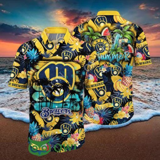 Milwaukee Brewers MLB Hawaiian Shirt Warm Days Aloha Shirt