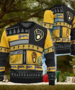 Milwaukee Brewers Patchwork Pattern Ugly Christmas Sweater