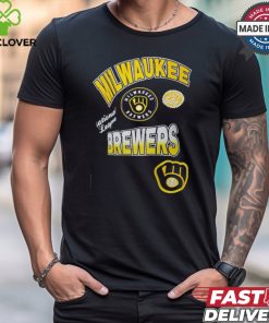 Milwaukee Brewers Pro Standard Navy Turn It Up Dropped Shoulder T Shirt