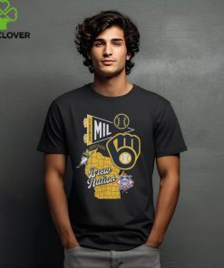 Milwaukee Brewers Profile Split Zone T Shirt 2 Milwaukee Brewers Profile Split Zone T Shirt