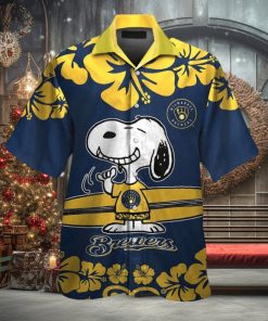 Milwaukee Brewers Snoopy Tropical Hawaii Shirt