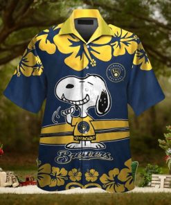 Milwaukee Brewers Snoopy Tropical Hawaii Shirt