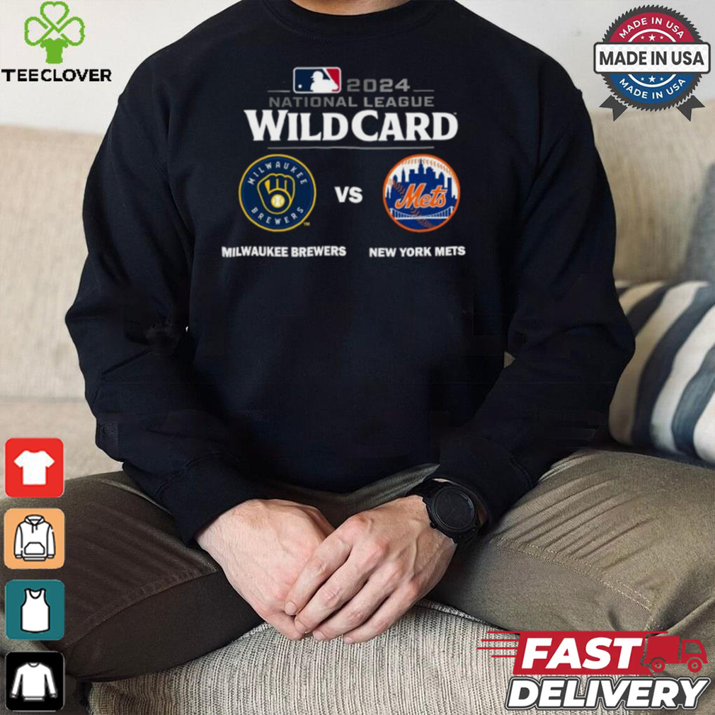 Milwaukee Brewers Vs New York Mets 2024 MLB National League Wild Card Shirt Milwaukee Brewers Vs New York Mets 2024 MLB National League Wild Card Shirt