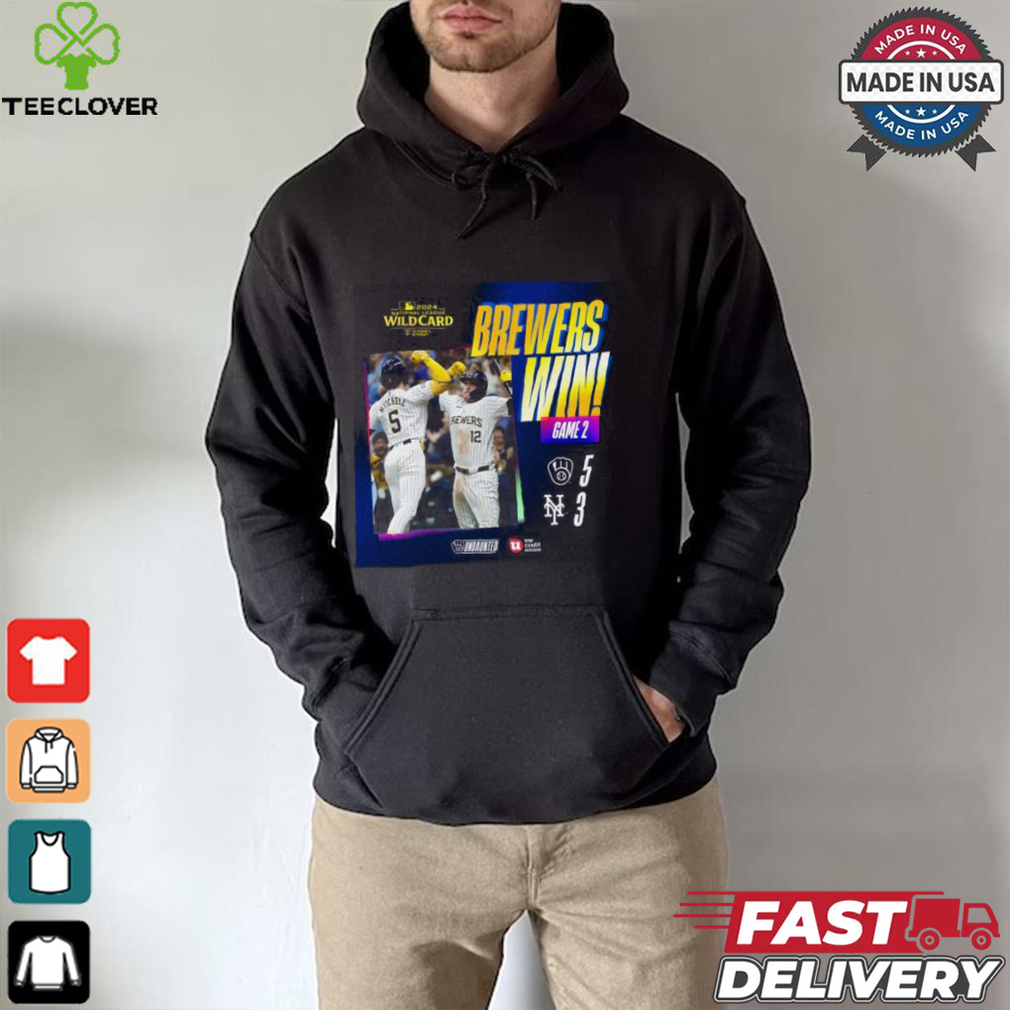 Milwaukee Brewers Win 5 3 New York Mets 2024 National League Wild Card Undaunted shirt Milwaukee Brewers Win 5 3 New York Mets 2024 National League Wild Card Undaunted shirt