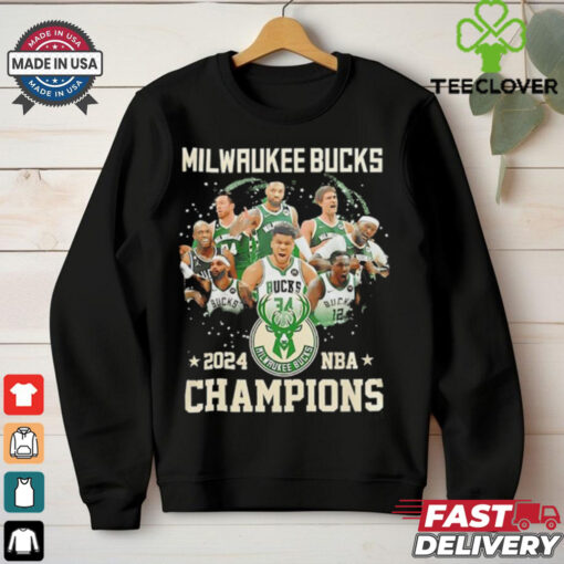 Milwaukee Bucks 2024 Emirates NBA Cup Champions team members shirt