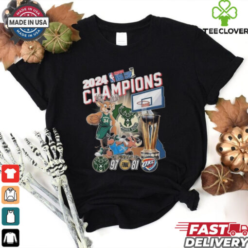 Milwaukee Bucks 2024 NBA Cup Champions Fan Celebration Mascot Shirt