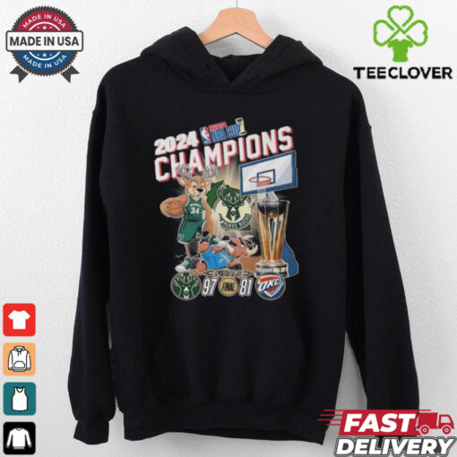 Milwaukee Bucks 2024 NBA Cup Champions Fan Celebration Mascot Shirt