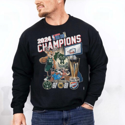 Milwaukee Bucks 2024 NBA Cup Champions Fan Celebration T Shirt