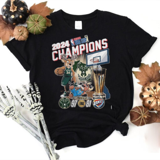 Milwaukee Bucks 2024 NBA Cup Champions Fan Celebration T Shirt