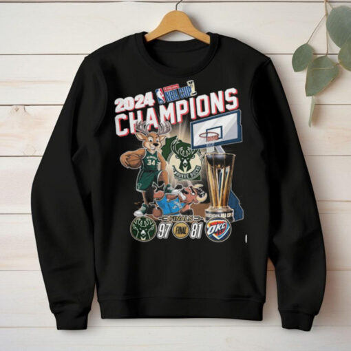 Milwaukee Bucks 2024 NBA Cup Champions Fan Celebration T Shirt