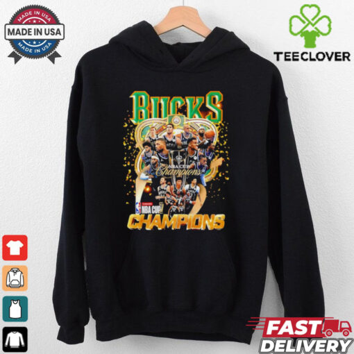 Milwaukee Bucks 2024 NBA Cup Champions all team trophy shirt