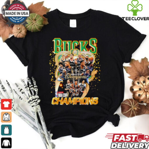 Milwaukee Bucks 2024 NBA Cup Champions all team trophy shirt