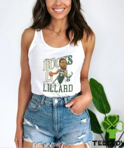 Milwaukee Bucks Damian Lillard Caricature T Shirt