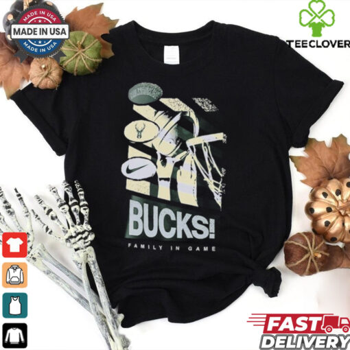 Milwaukee Bucks Family In Game Nike T Shirts