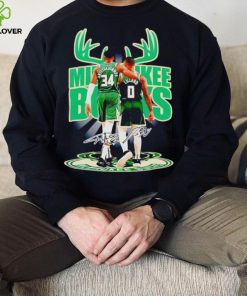Milwaukee Bucks Giannis Antetokounmpo and Damian Lillard signatures shirt