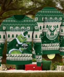 Milwaukee Bucks Grinch Christmas Ugly Sweater
