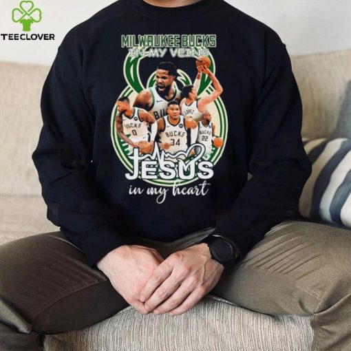 Milwaukee Bucks In My Veins Jesus In My Heart Shirt
