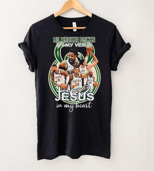 Milwaukee Bucks In My Veins Jesus In My Heart Shirt