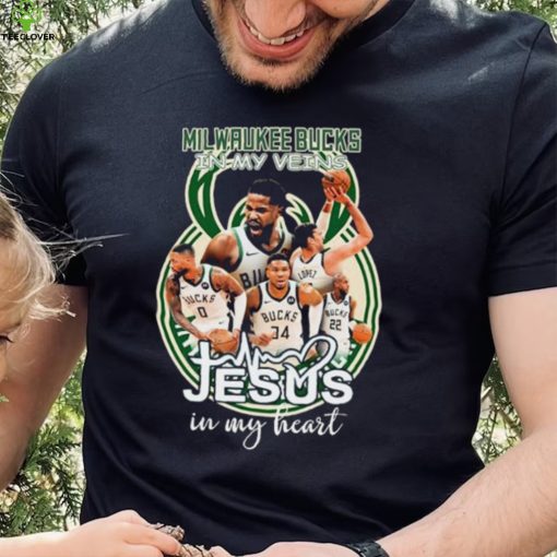 Milwaukee Bucks In My Veins Jesus In My Heart Shirt
