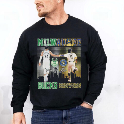 Milwaukee Bucks Milwaukee Brewers City Signature Shirt