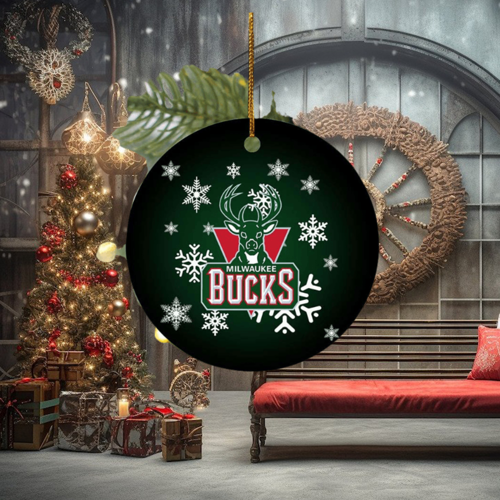 Milwaukee Bucks NBA Custom Name 2023 Holiday Christmas Decorations Ornament Milwaukee Bucks NBA Custom Name 2023 Holiday Christmas Decorations Ornament