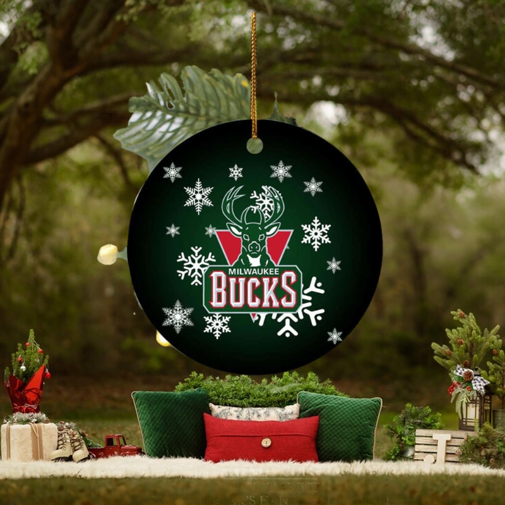 Milwaukee Bucks NBA Custom Name 2023 Holiday Christmas Decorations Ornament Milwaukee Bucks NBA Custom Name 2023 Holiday Christmas Decorations Ornament