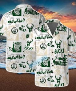 Milwaukee Bucks NBA Logo Street 3D Design Set Hawaiian Shirt & Short