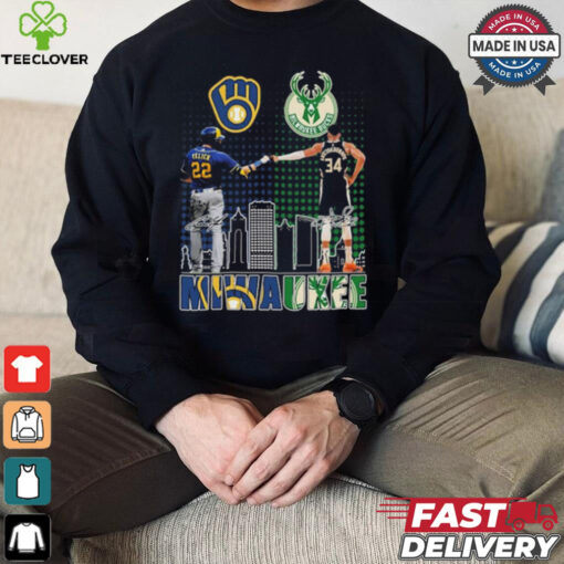 Milwaukee Sports Teams 2024 Yelich And Antetokounmpo Shirt