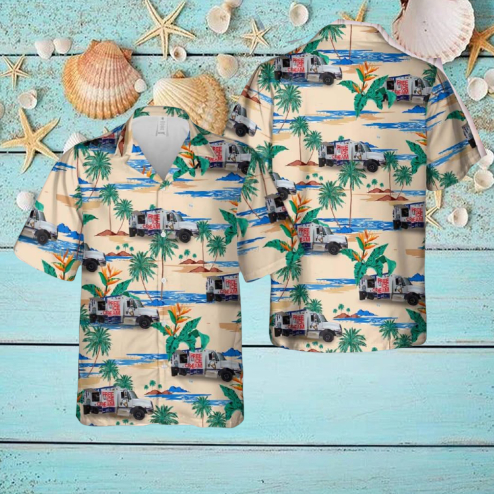 Milwaukee, Wisconsin, Milwaukee Police Ice Cream Truck Hawaiian Shirt Milwaukee, Wisconsin, Milwaukee Police Ice Cream Truck Hawaiian Shirt