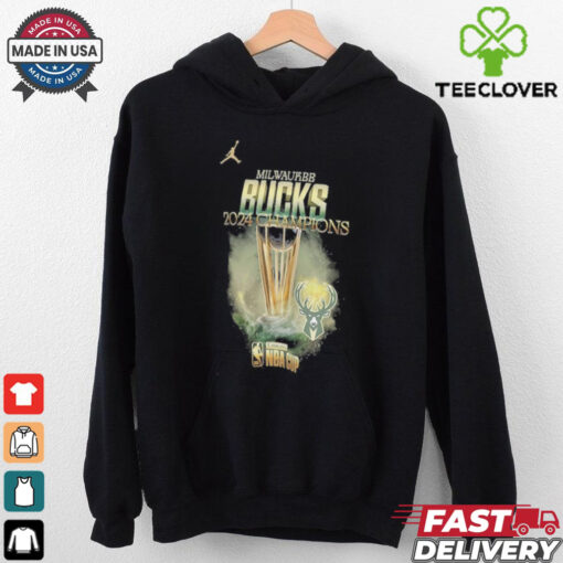 Milwaukee bucks jordan brand 2024 nba cup champions locker room authentic shirt