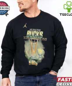 Milwaukee bucks jordan brand 2024 nba cup champions locker room authentic shirt