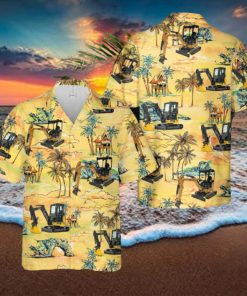 Mini Excavator Hawaiian Shirt