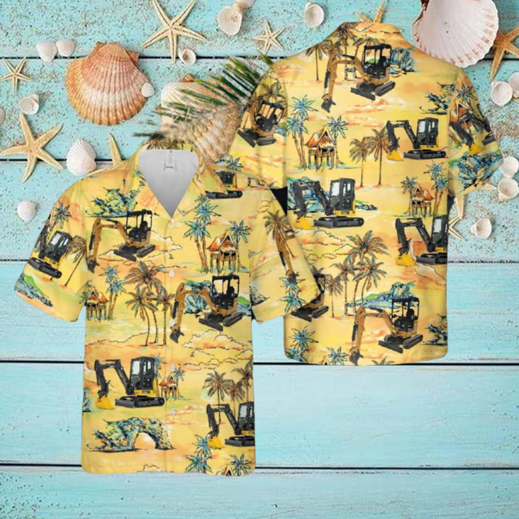 Mini Excavator Hawaiian Shirt Mini Excavator Hawaiian Shirt