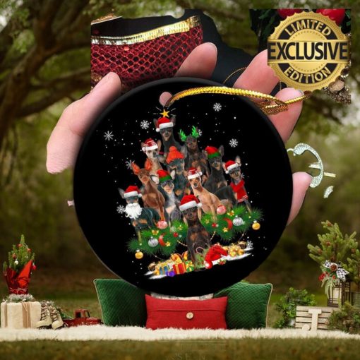Miniature Pinscher Christmas Tree Lights 2023 Holiday Gifts For Dog Lovers Christmas Ornament