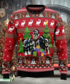 Miniature Schnauzer Family Snow Ugly Christmas Sweater Family Christmas Gift