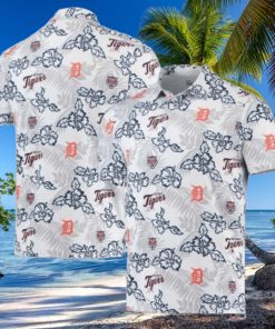 Minimalist Floral Detroit Tigers Tropical Hawaiian Shirt