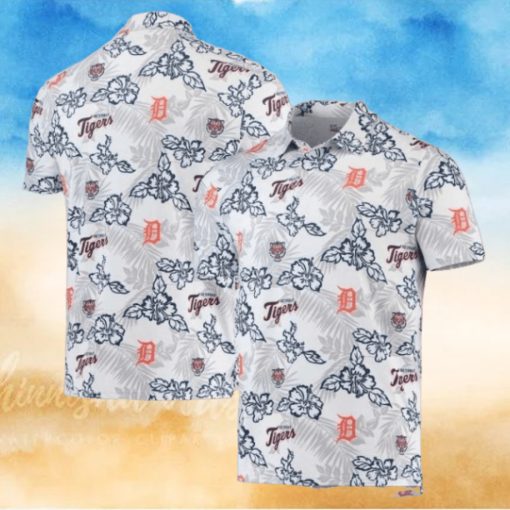 Minimalist Floral Detroit Tigers Tropical Hawaiian Shirt