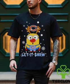 Minion Chicago Bears Ugly Christmas Gift Let It Snow T Shirt