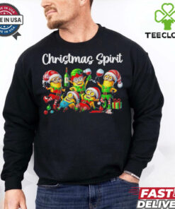 Minion Christmas spirit wine shirt