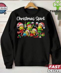 Minion Christmas spirit wine shirt