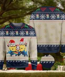 Minions Christmas Knitted Christmas 3D Sweater For Fans