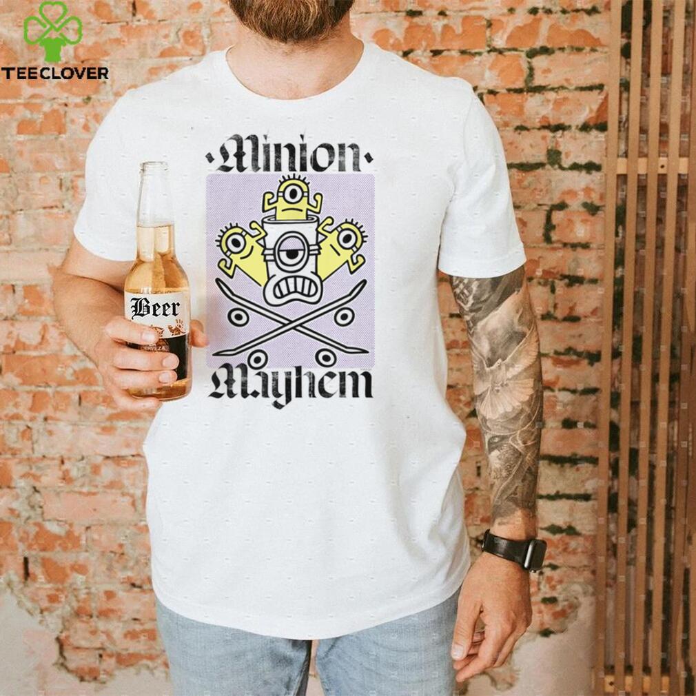 Minions Mayhem Skateboard Poster T Shirt