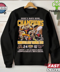 Minnesota Golden Gophers Beat Virginia Tech Duke’s Mayo Bowl 2025 Mascot T Shirts