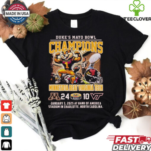 Minnesota Golden Gophers Beat Virginia Tech Duke’s Mayo Bowl 2025 Mascot T Shirts