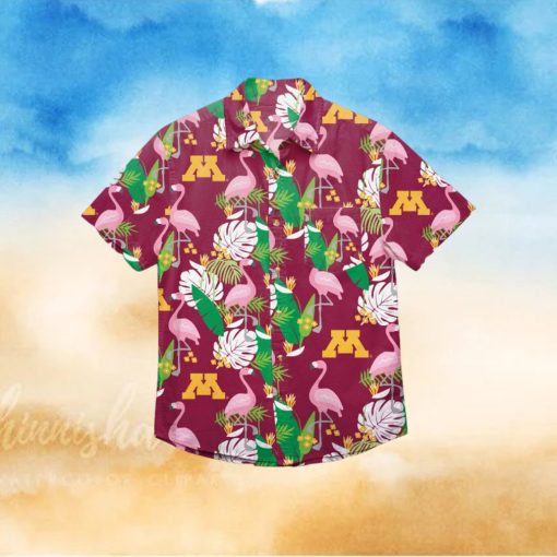 Minnesota Golden Gophers Floral Hawaiian Shirt