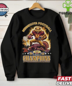 Minnesota Golden Gophers Football Duke's Bowl Champions 2025 T-Shirt with a bold, celebratory design highlighting the team’s victory in the Duke's Mayo Bowl, perfect for Gophers fans.
