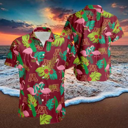 Minnesota Golden Gophers Football Hawaiian Shirt Flamingo Funny Summer For Men WomenMinnesota Golden Gophers Football Hawaiian Shirt Flamingo Funny Summer For Men Women